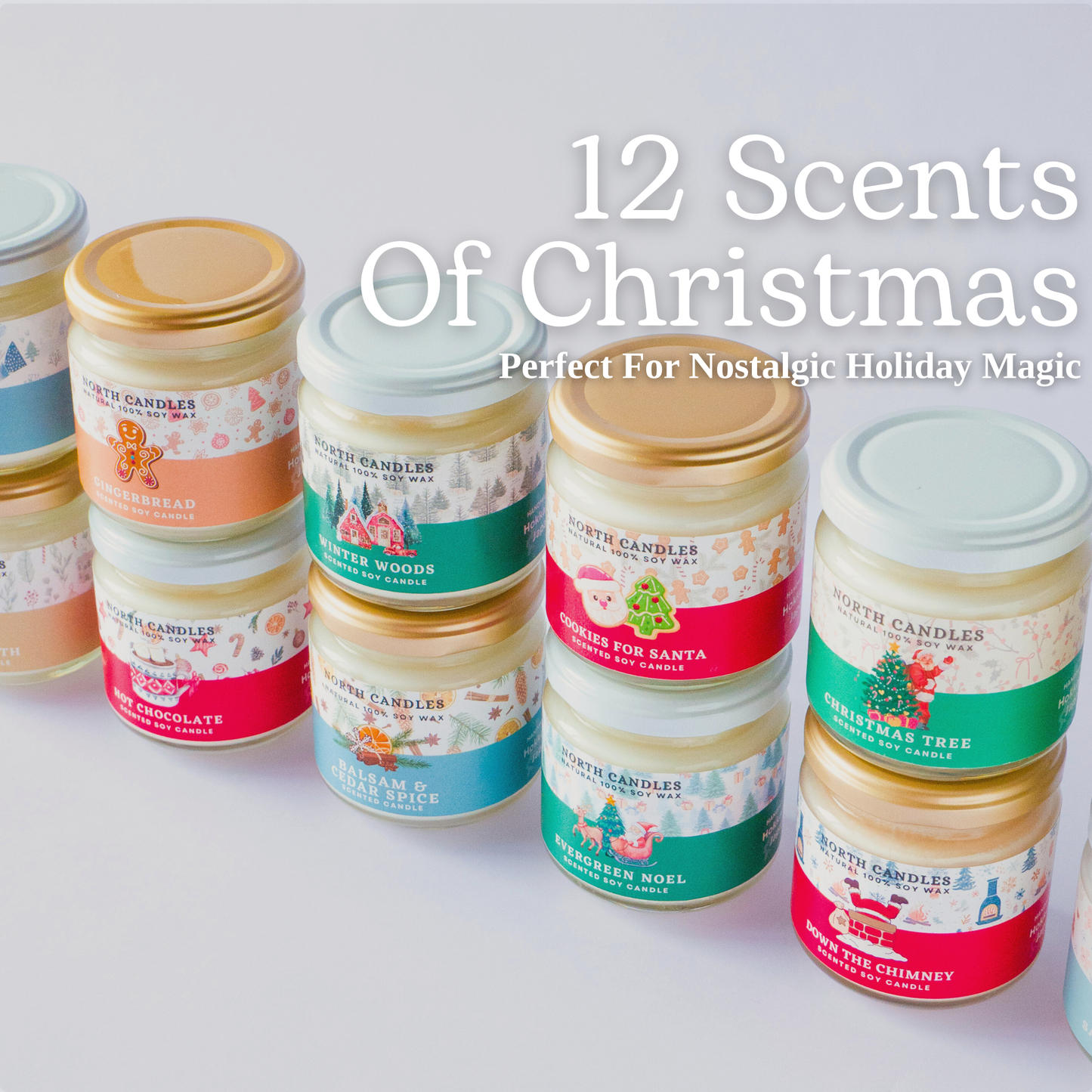 Seasonal Christmas 12 x Candle Set (SAVE 45-60%)