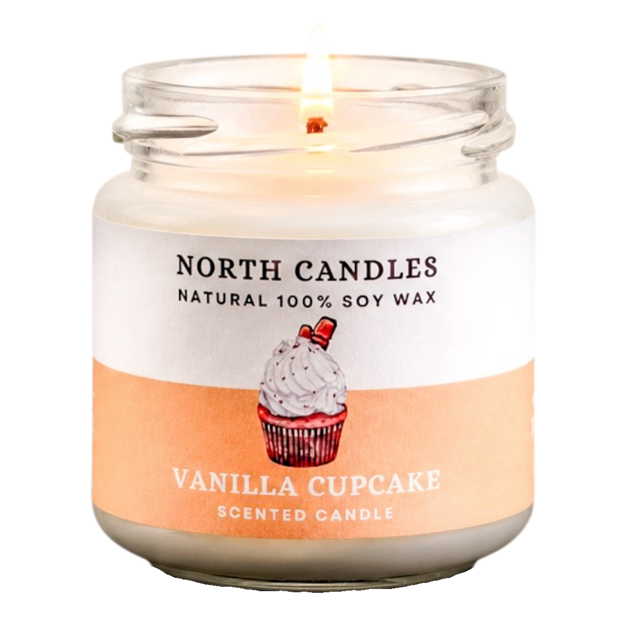バニラカップケーキビンキャンドル – North Candles