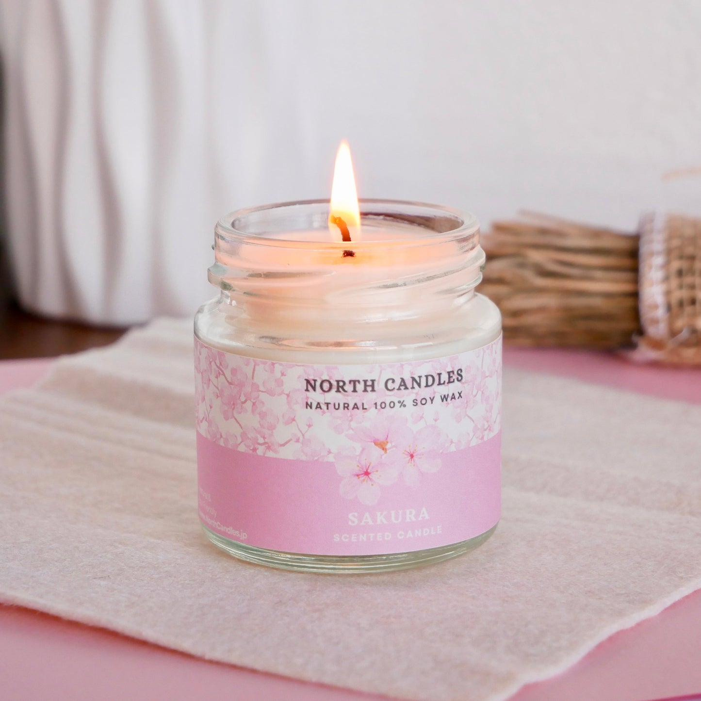 季節限定 さくら ビンキャンドル