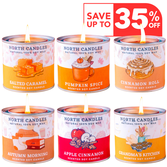 【秋限定】秋アロマキャンドル6種お得セット (SAVE 35-40%)