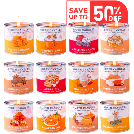 【秋限定】秋アロマキャンドル12種お得セット (SAVE 42-50%)