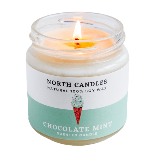 Chocolate Mint Scented Soy Candle