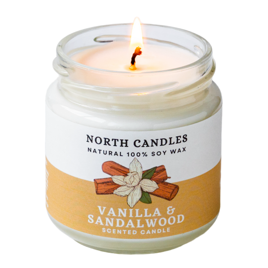 バニラ & サンダルウッド ビンキャンドル