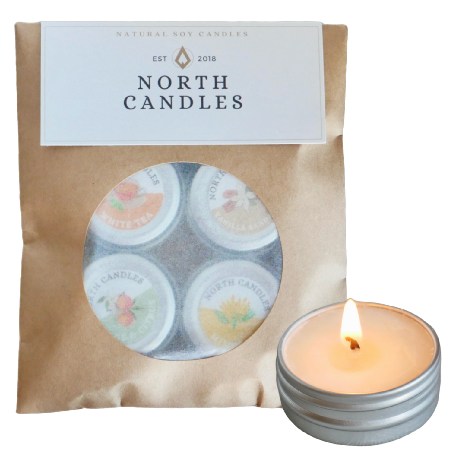 4 x アロマティーライトキャンドル – North Candles 4 x アロマティーライトキャンドル – North Candles