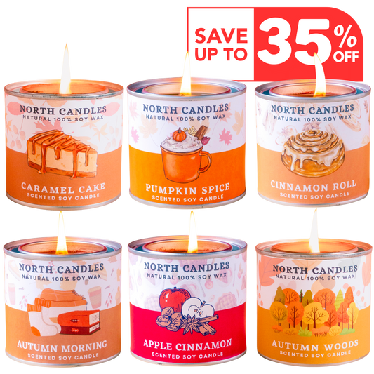 (Seasonal) Fall 6 x Candle Set (SAVE 35-37%)