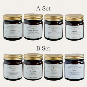 Wood Wick & Essential Oil Scented Candle 4 x Set (SAVE 25%)