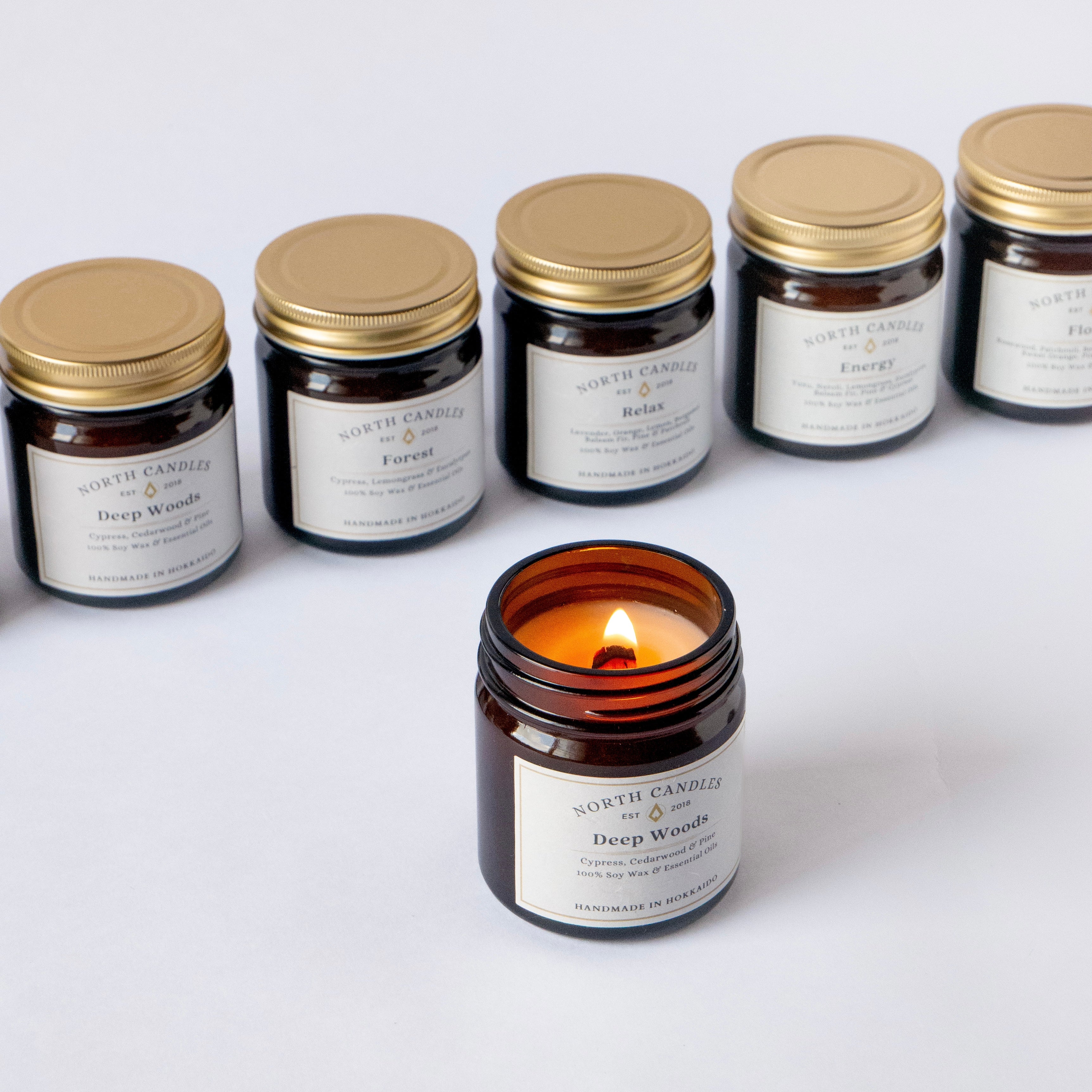 木の芯精油アロマソイキャンドル North Candles Wood Wick Essential