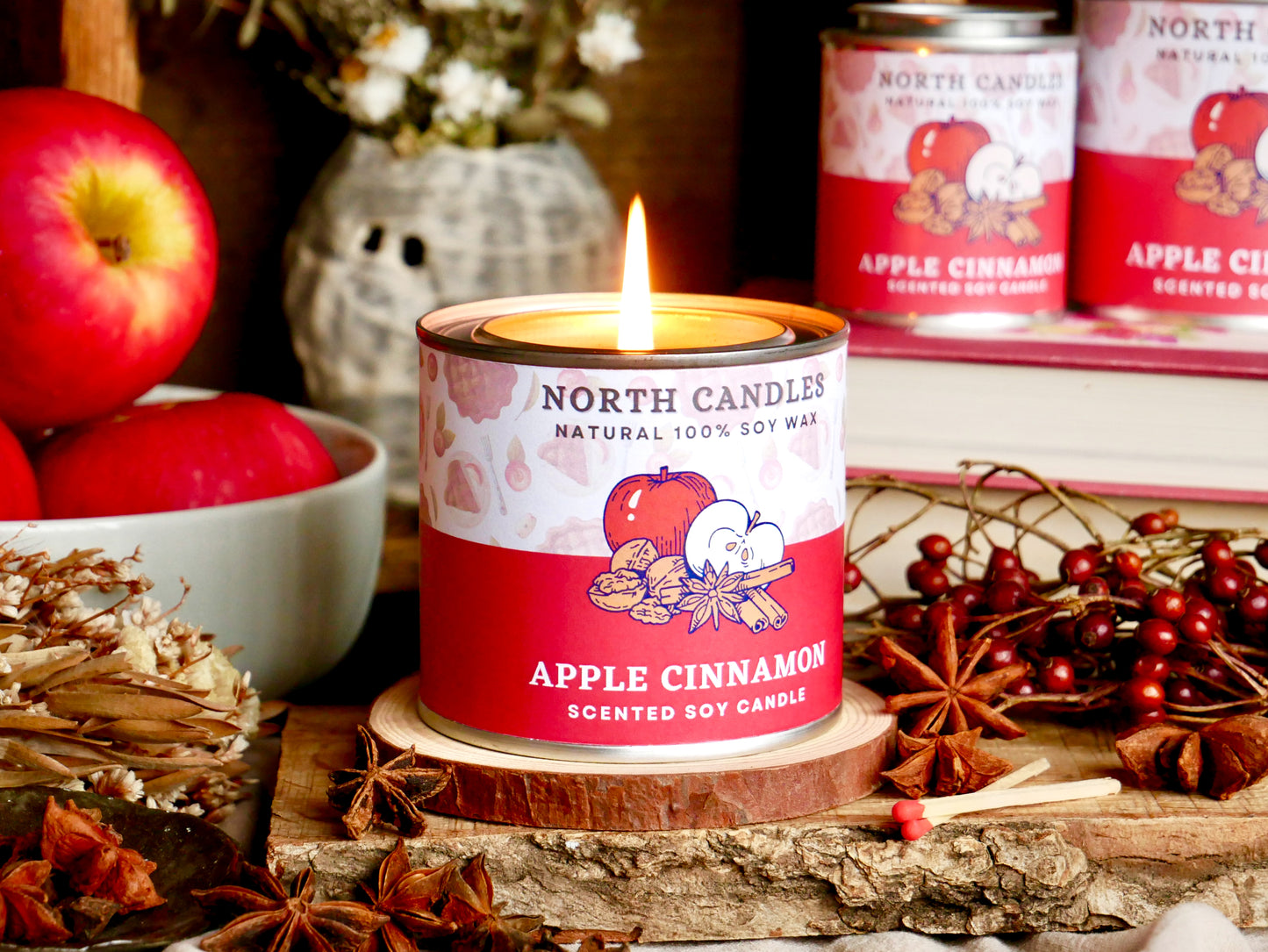 Apple Cinnamon Scented Candle