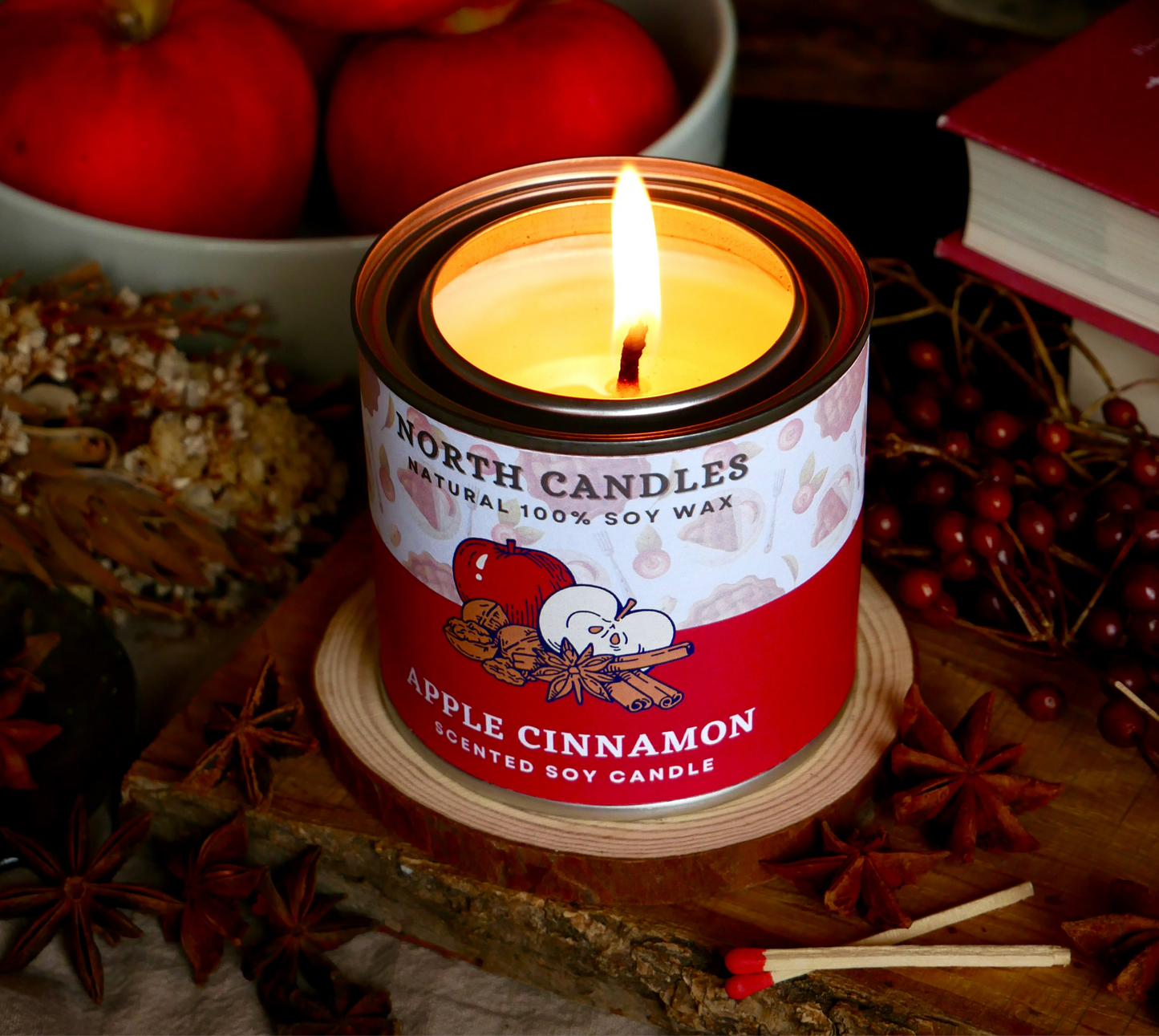 Apple Cinnamon Scented Candle