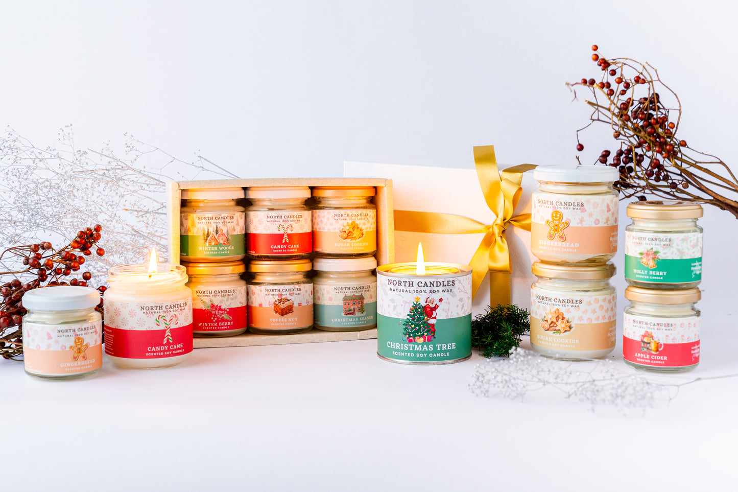 Seasonal Christmas 12 x Candle Set (SAVE 45-60%)