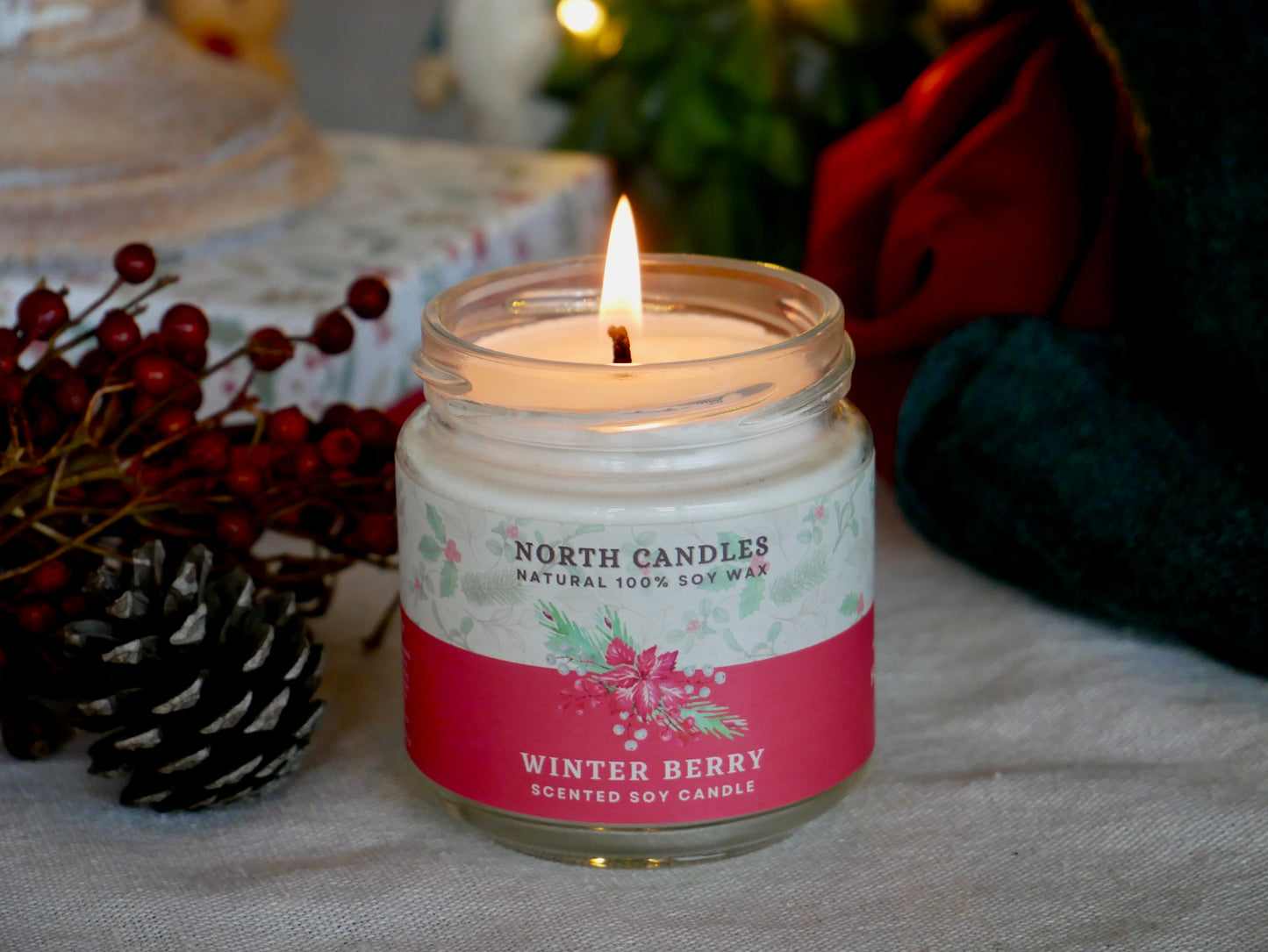 (Seasonal) Winter Berry Scented Soy Candle (SAVE 20% OFF!)