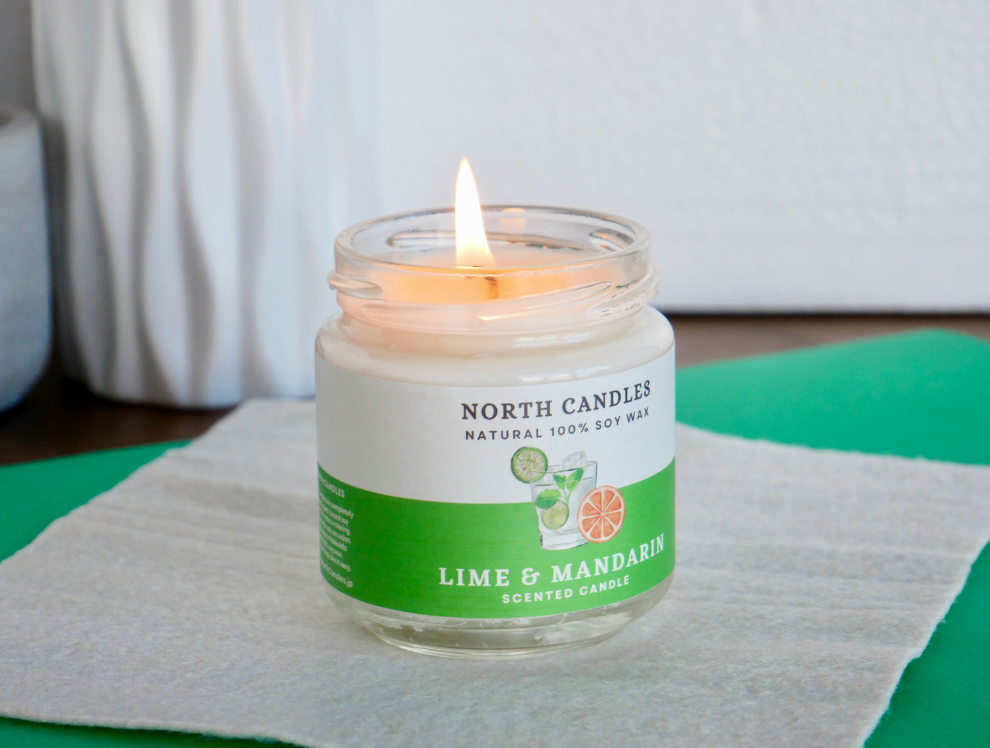 NEW - Lime & Mandarin Scented Soy Candle