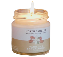 Load image into Gallery viewer, Vanilla &amp; Sandalwood Scented Soy Candle