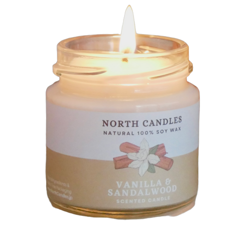 Vanilla & Sandalwood Scented Soy Candle