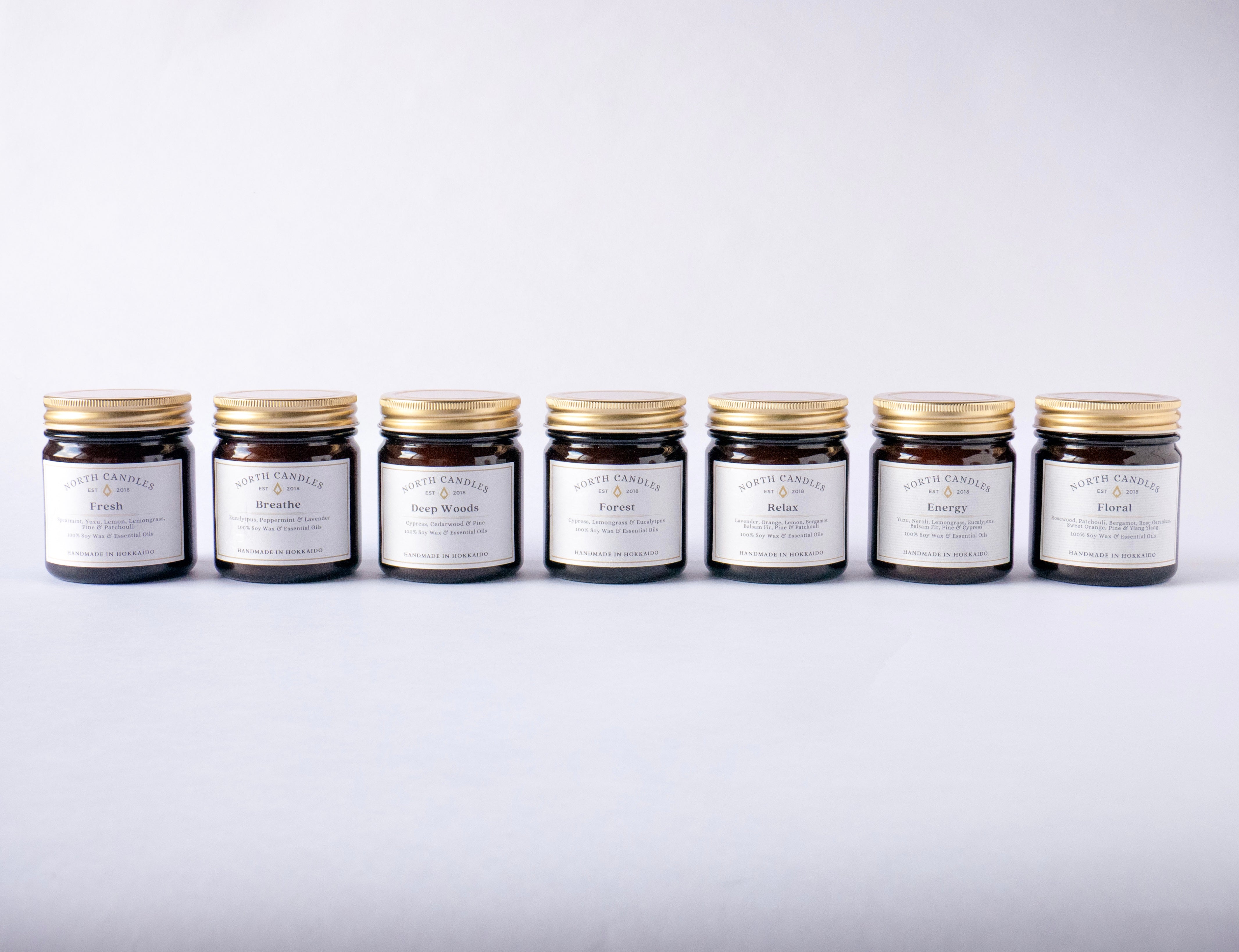 木の芯精油アロマソイキャンドル North Candles Wood Wick Essential