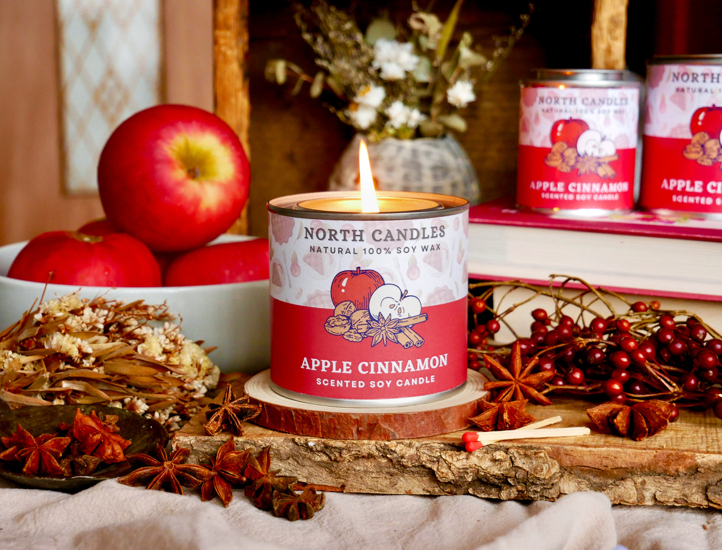 Apple Cinnamon Scented Candle