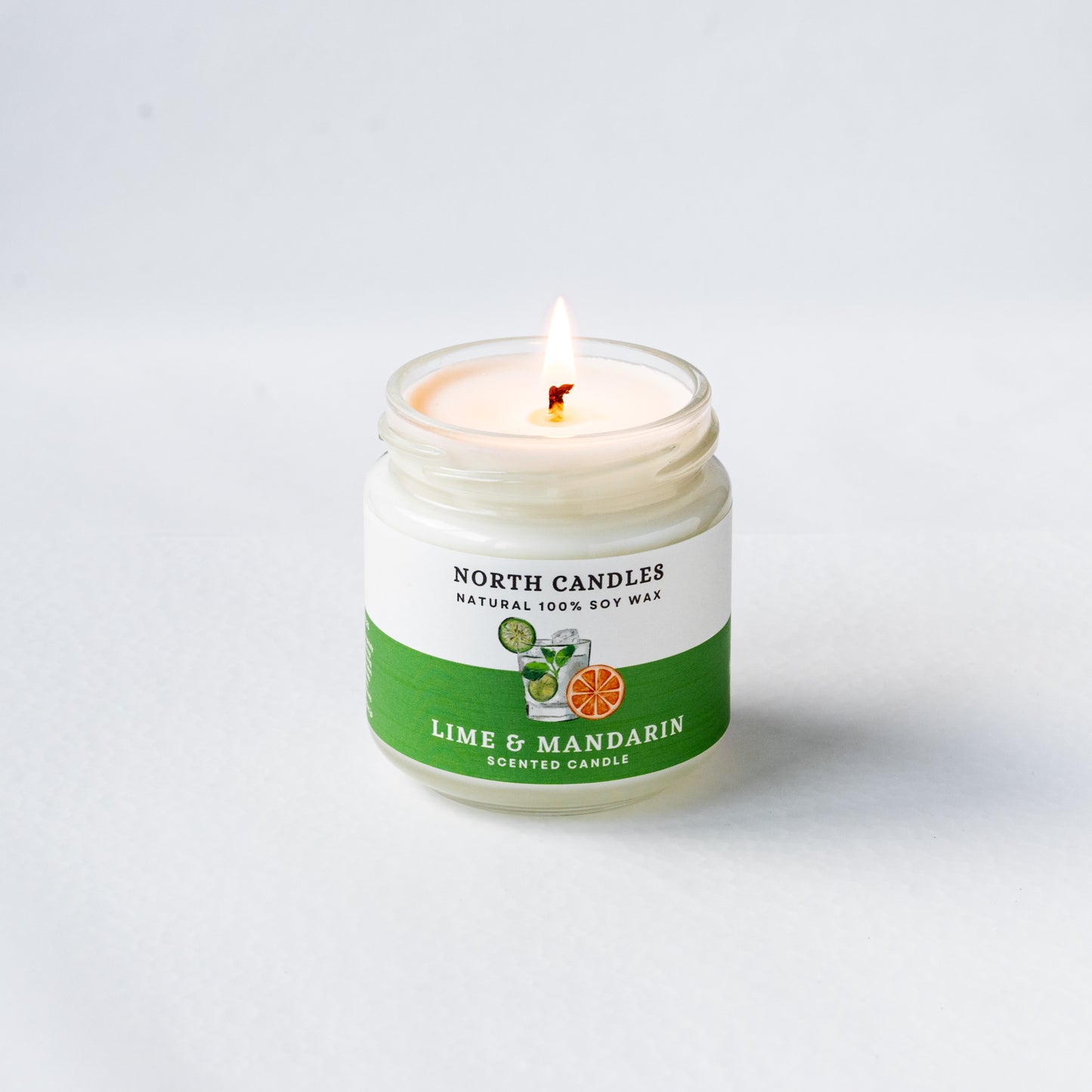 NEW - Lime & Mandarin Scented Soy Candle