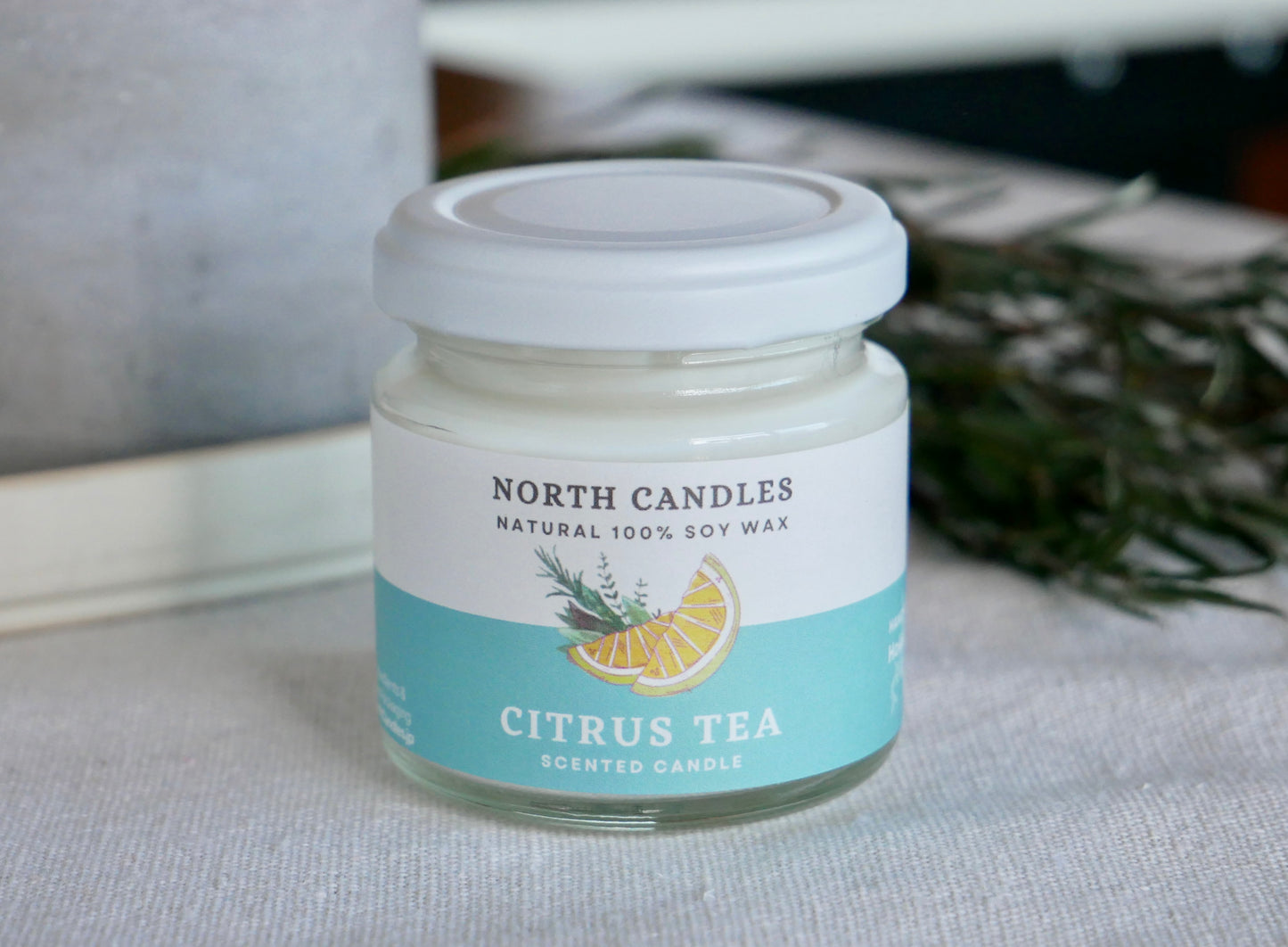 Citrus Tea Scented Soy Candle