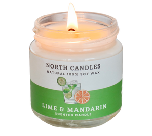 NEW - Lime & Mandarin Scented Soy Candle