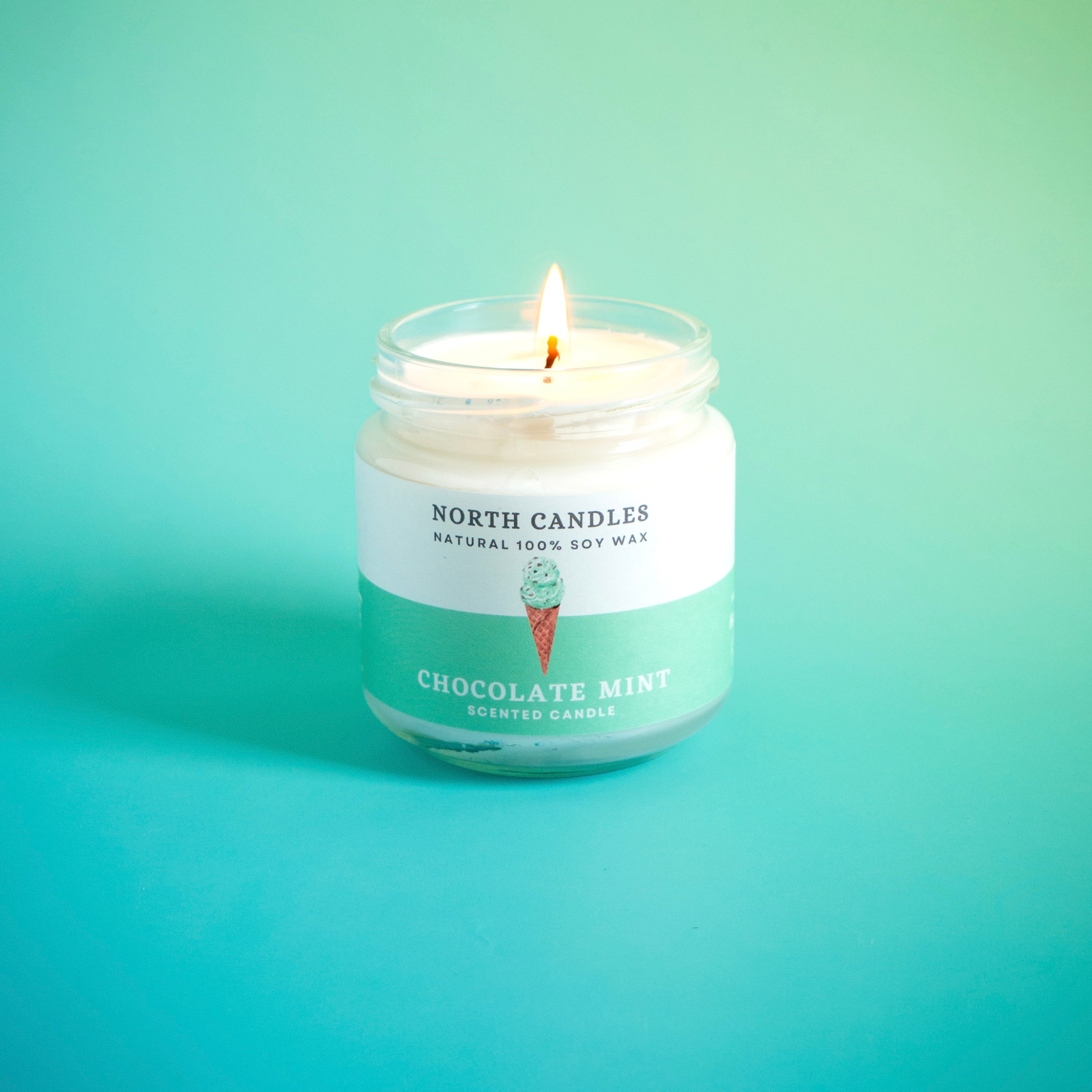 ミントストーンキャンドル　メルボルン チョコミント ビンキャンドル – North Candles