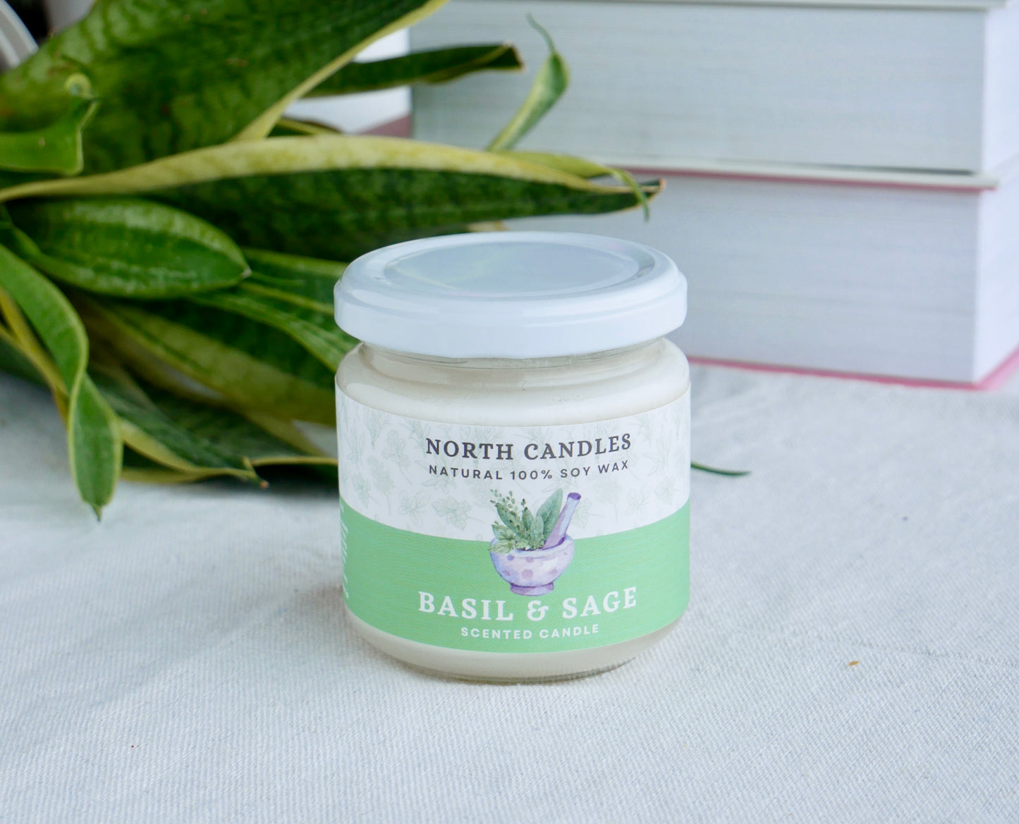 Basil & Sage Scented Soy Candle