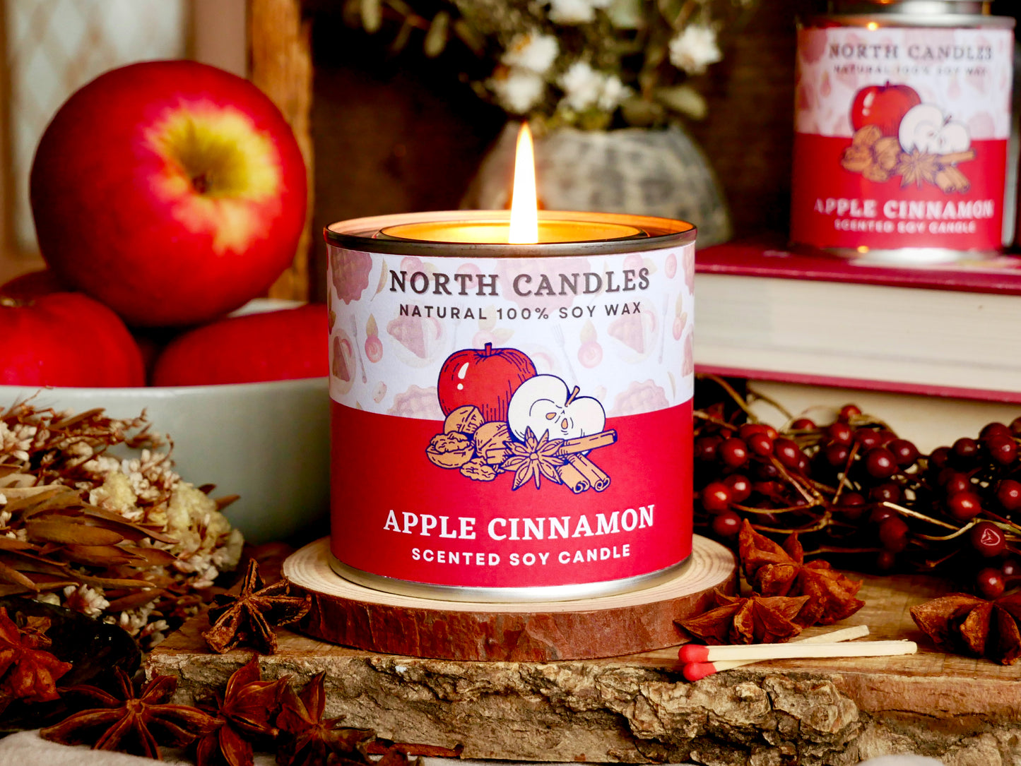 Apple Cinnamon Scented Candle