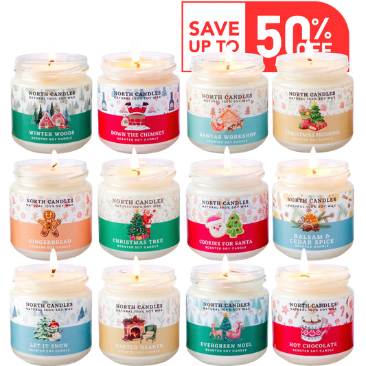 Seasonal Christmas 12 x Candle Set (SAVE 45-60%)