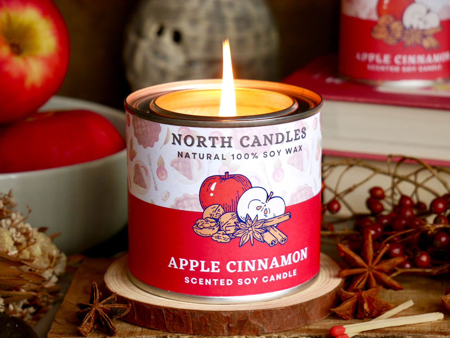 Apple Cinnamon Scented Candle