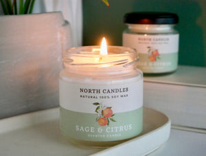 Sage & Citrus Scented Soy Candle