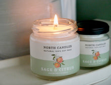 Load image into Gallery viewer, Sage &amp; Citrus Scented Soy Candle