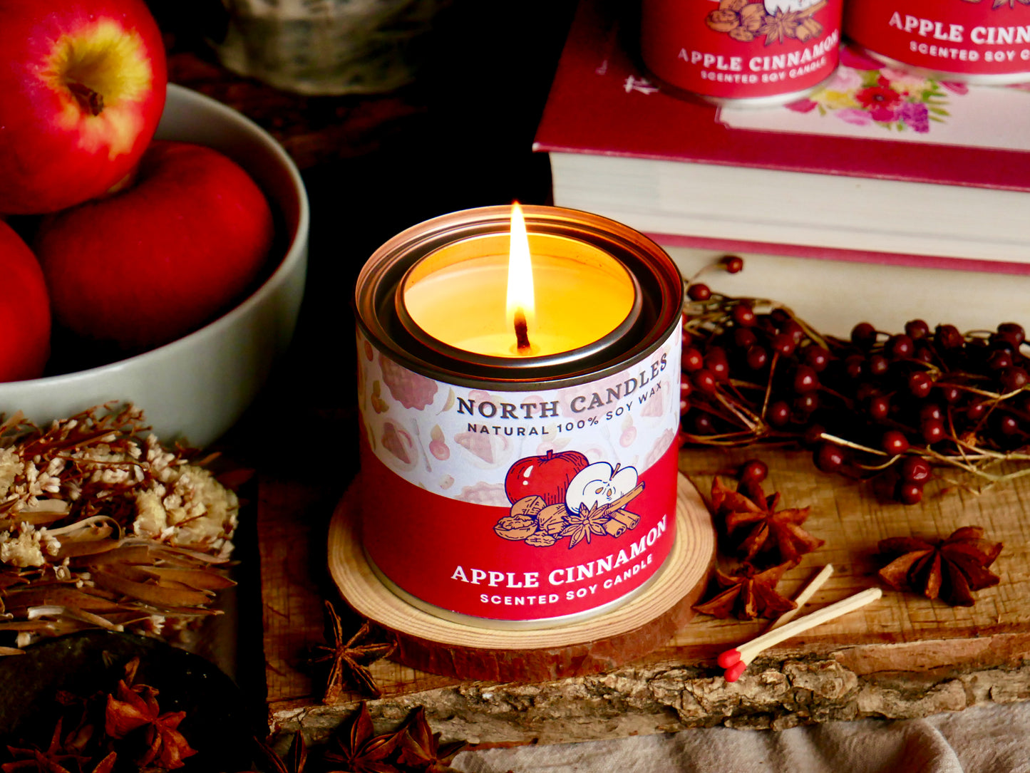 Apple Cinnamon Scented Candle