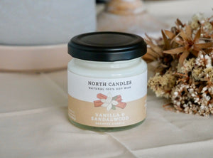 Vanilla & Sandalwood Scented Soy Candle