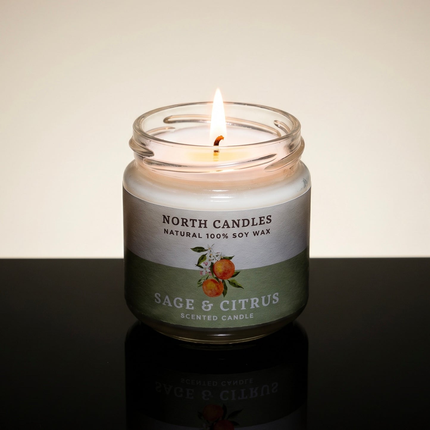 Sage & Citrus Scented Soy Candle