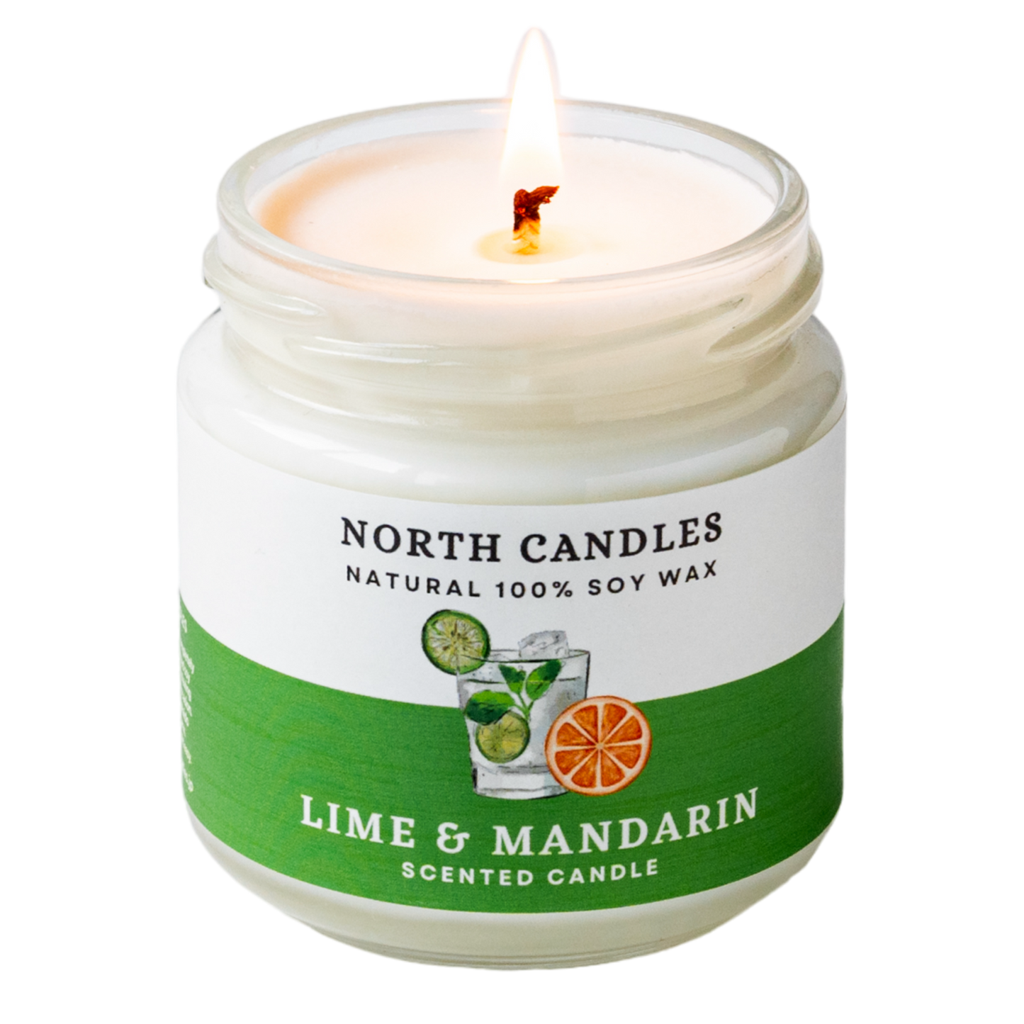 NEW - Lime & Mandarin Scented Soy Candle