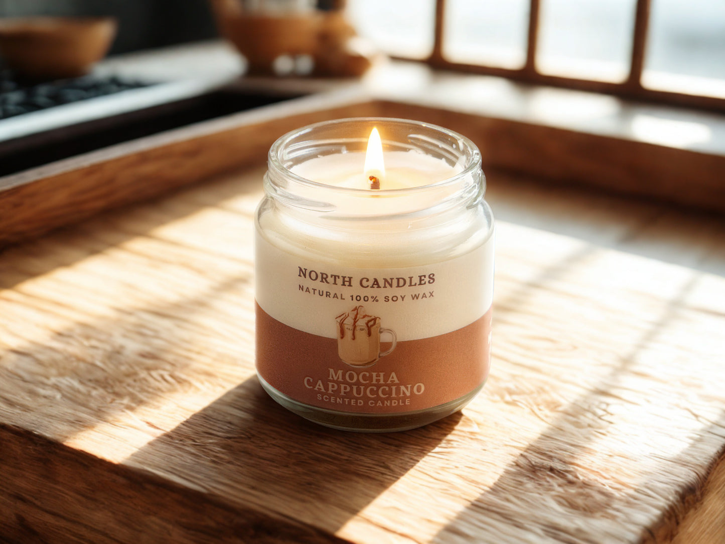 *NEW* Mocha Cappuccino Scented Soy Candle