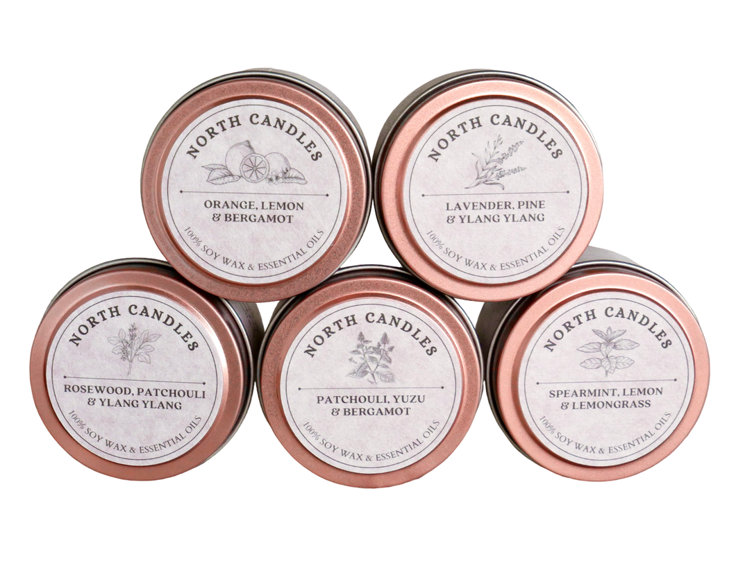 5 Pack - Essential Oil Can Candle Set (SAVE 30%)