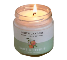 Load image into Gallery viewer, Sage &amp; Citrus Scented Soy Candle