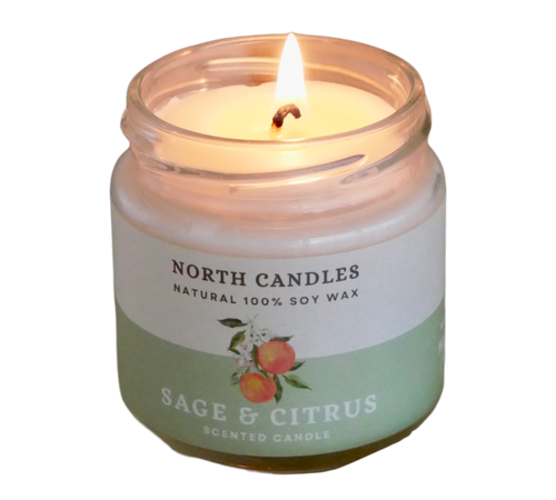 Sage & Citrus Scented Soy Candle