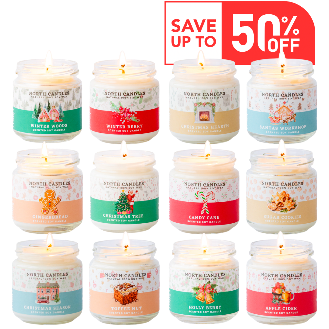 Seasonal Christmas 12 x Candle Set (SAVE 45-60%)