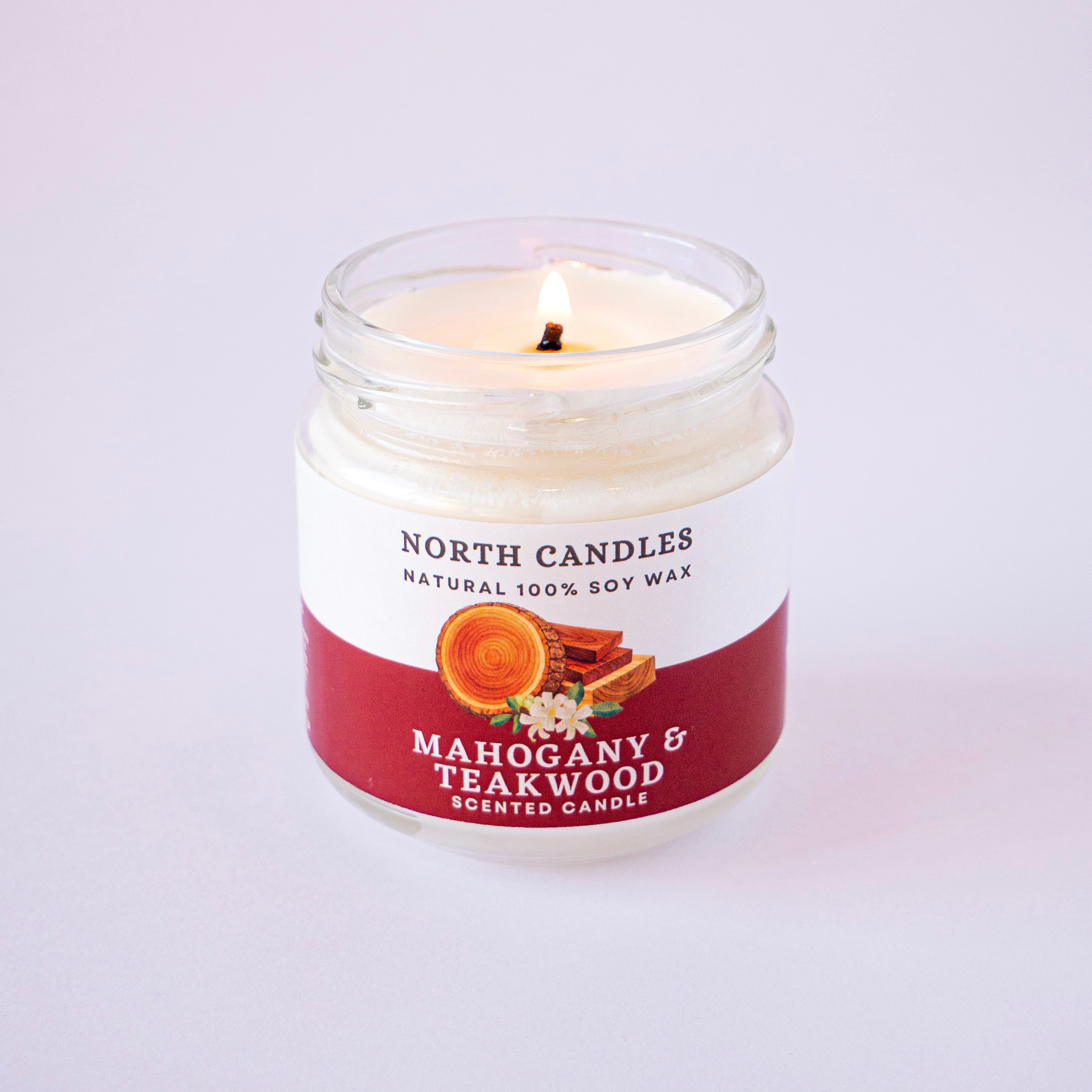 NEW マホガニーチークウッド ビンキャンドル – North Candles