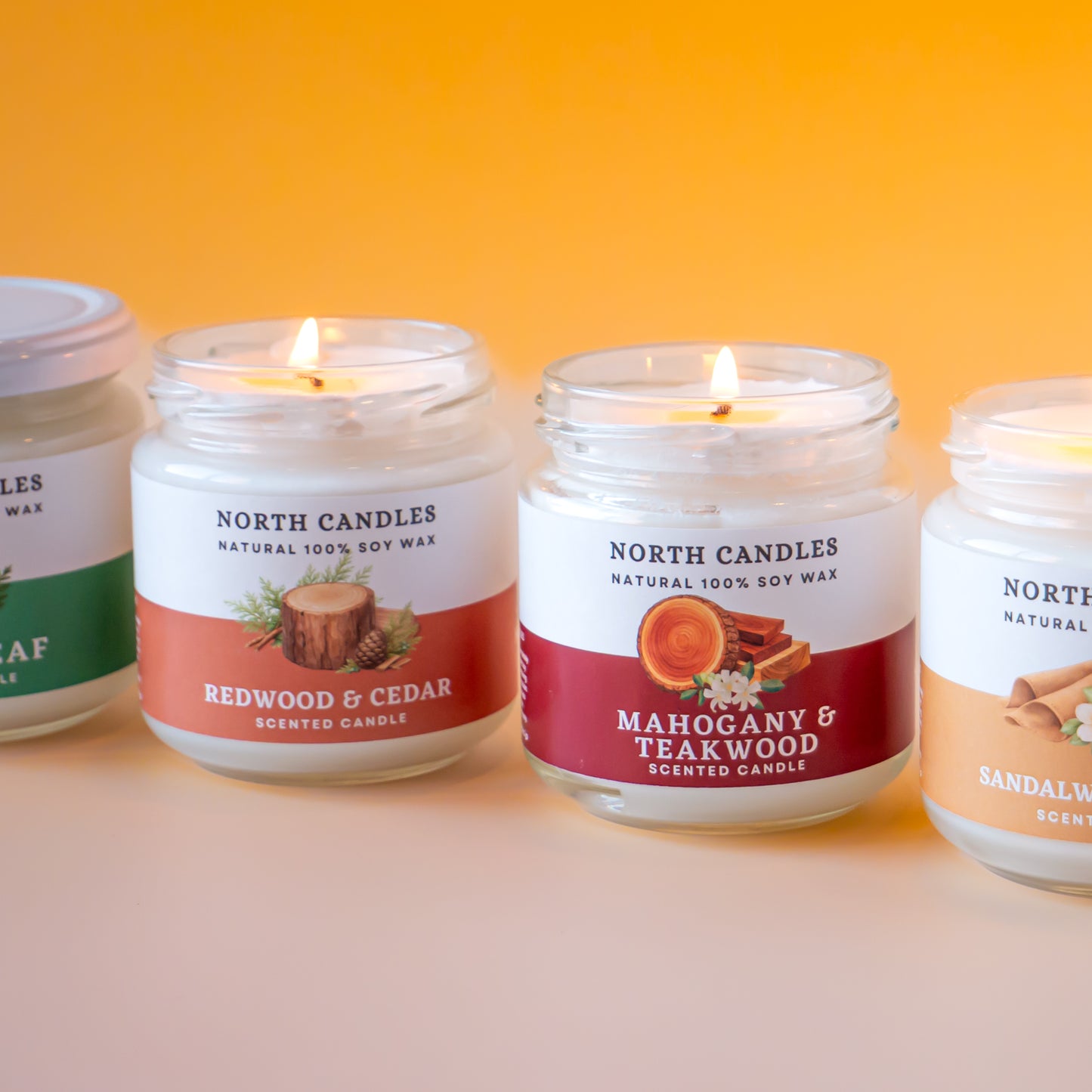 NEW マホガニーチークウッド ビンキャンドル