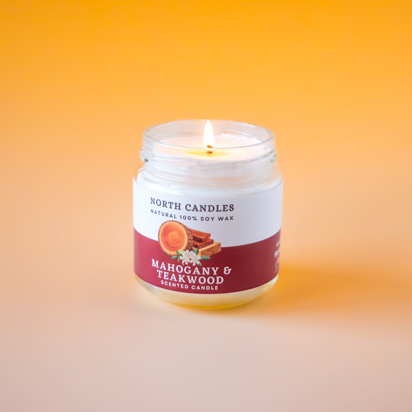 NEW マホガニーチークウッド ビンキャンドル