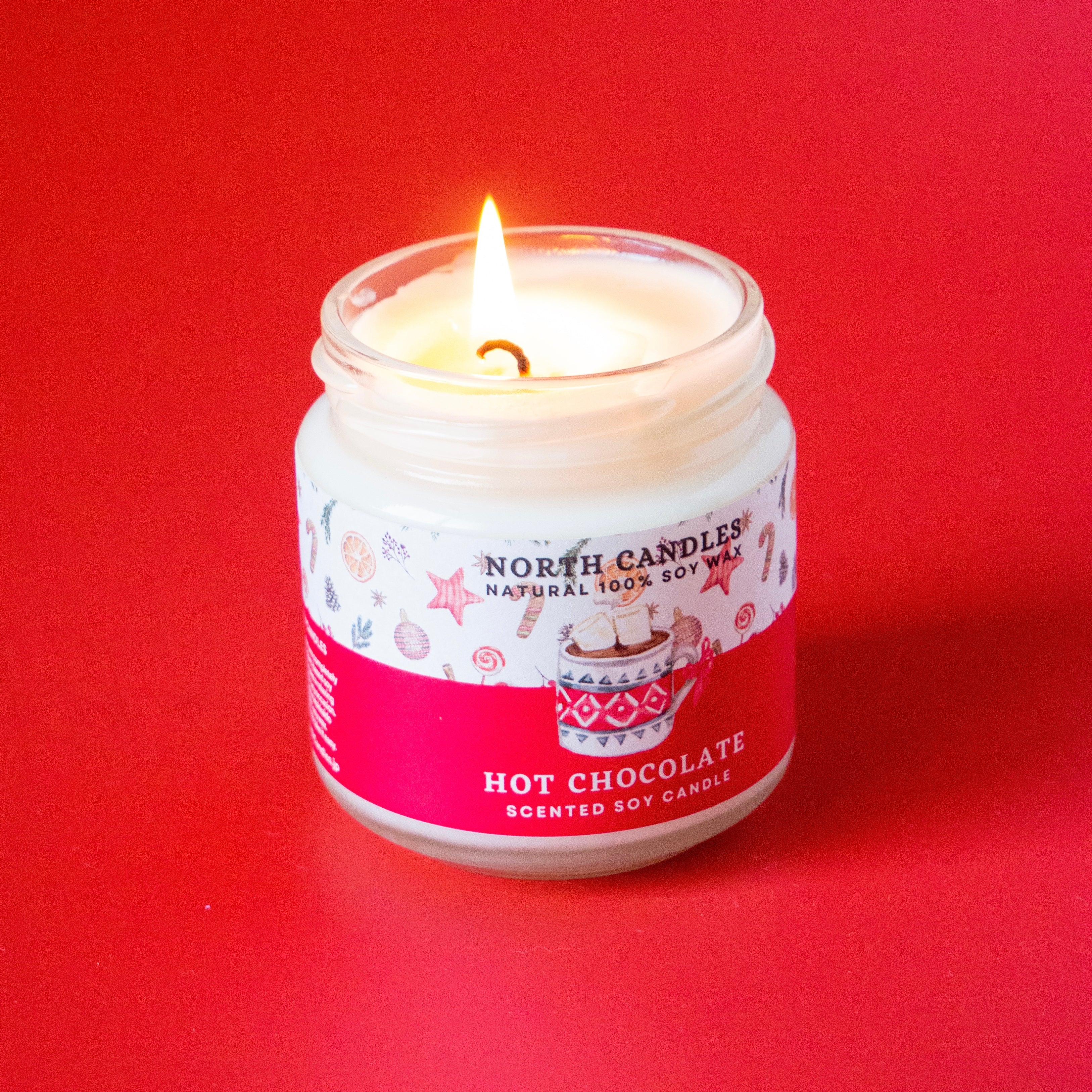 クリスマスキャンドル ホットチョコレートアロマソイキャンドル North