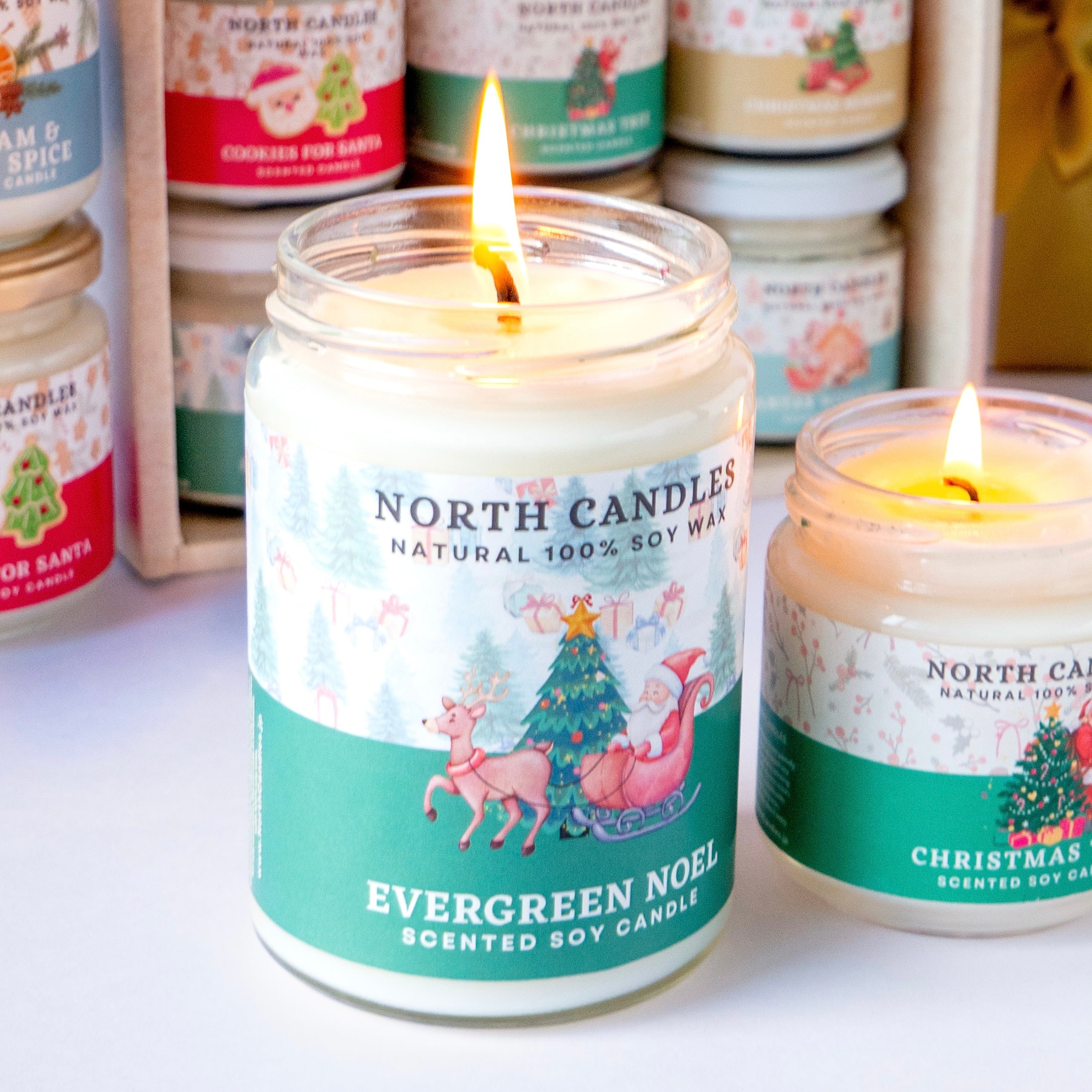 NOELデザインの電飾キャンドル　2本セット希少 クリスマス Amazon | バンホンシュン フレームレスキャンドル リアルなクリスマス