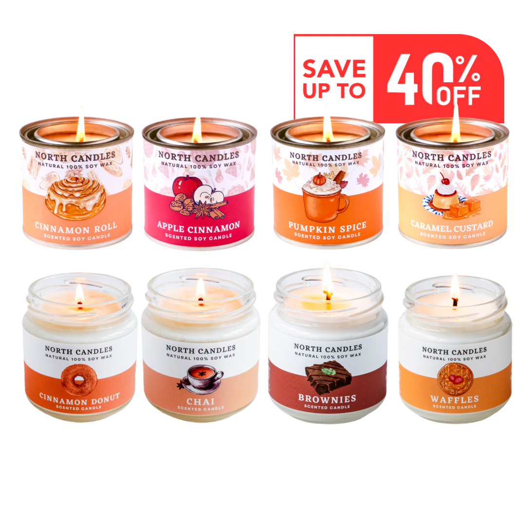 (Seasonal) 8 x Fall Candle Set (SAVE 35-40%)