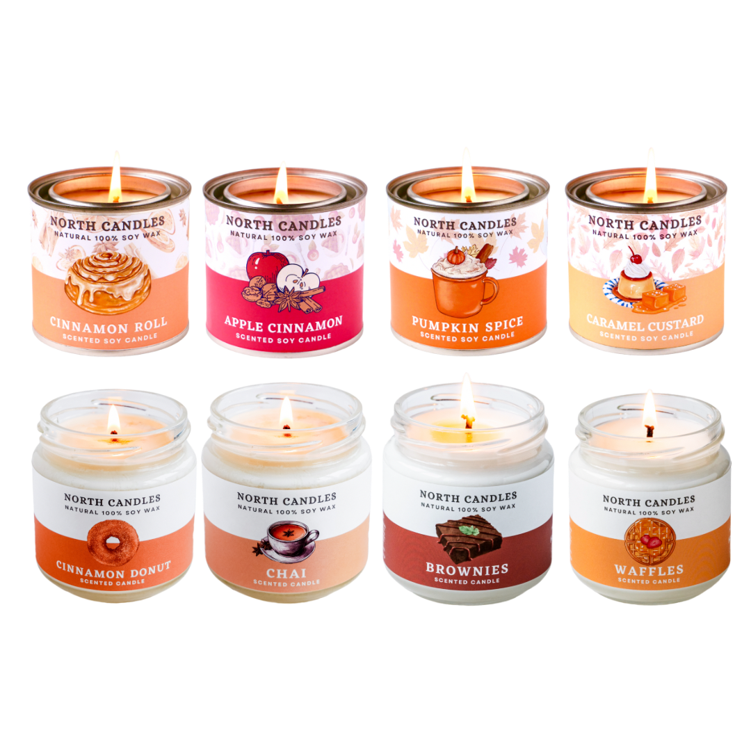 (Seasonal) 8 x Fall Candle Set (SAVE 35-40%)