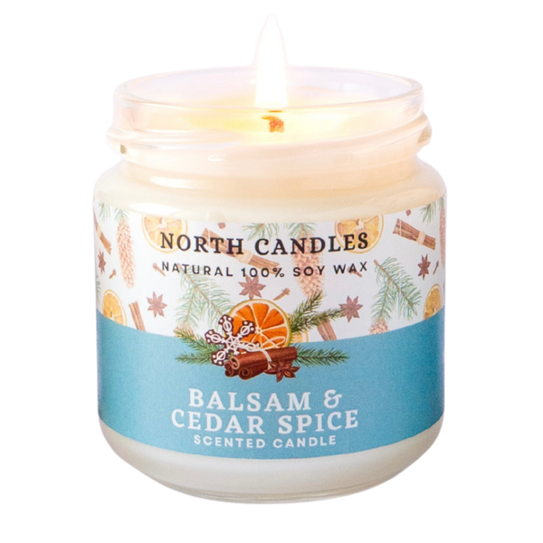 クリスマスキャンドル バルサム＆シダースパイスアロマソイキャンドル