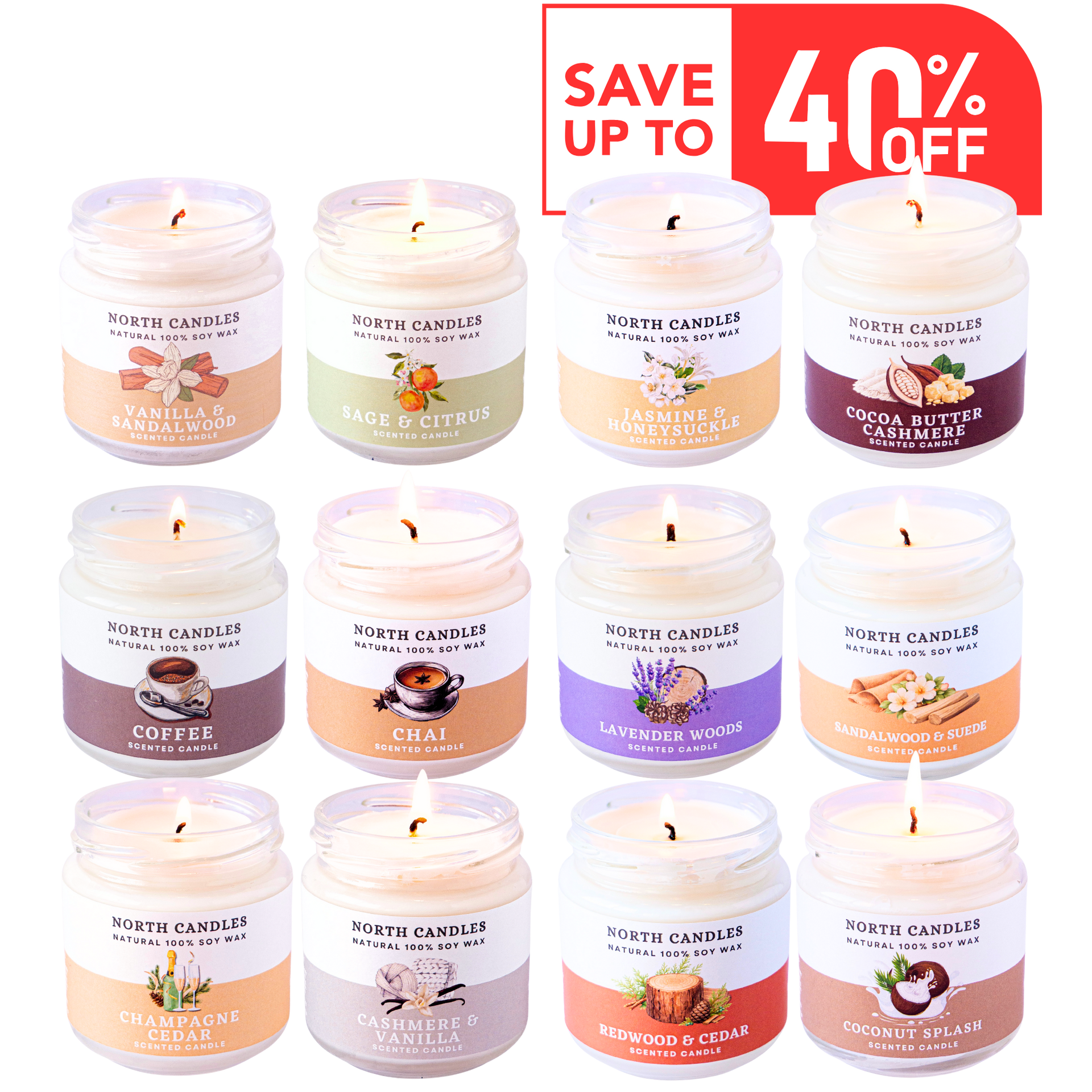 NEW おすすめトライアル 12 x お得セット (SAVE 32-40%) – North Candles