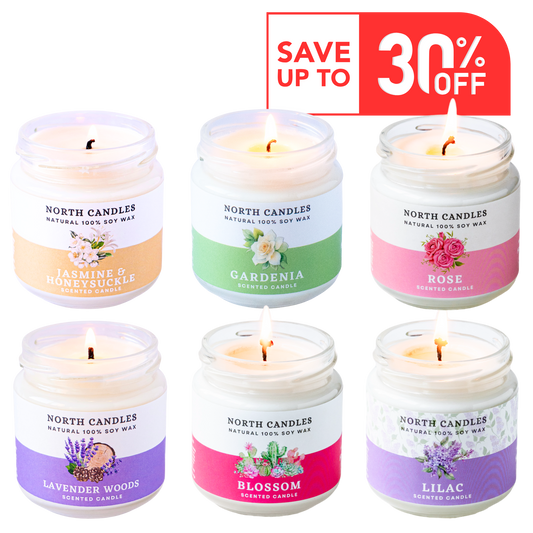 フローラルキャンドル 6 x お得セット (SAVE 25-30%)