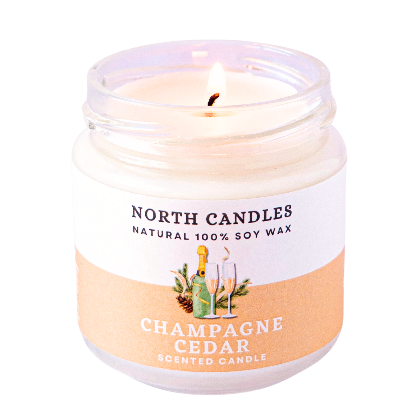 シャンパンシダー ビンキャンドル